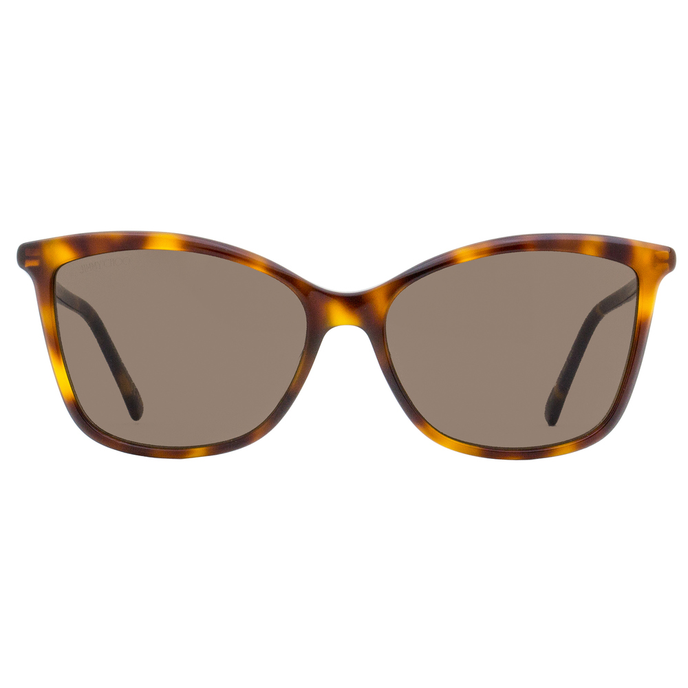 Jimmy Choo Rectangular Sunglasses Ba/G/S 08670 Havana/Gold 56mm - Picture 2 of 2